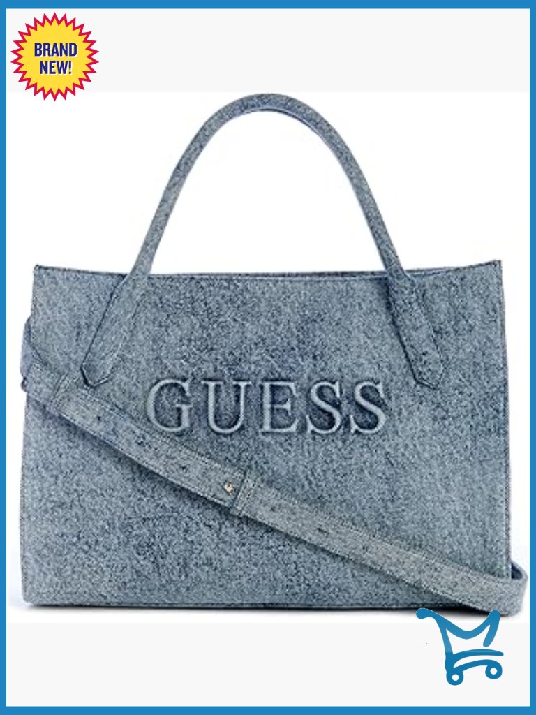 Denim Tote With Removable Crossbody Strap, 14-Inch Device Compatible